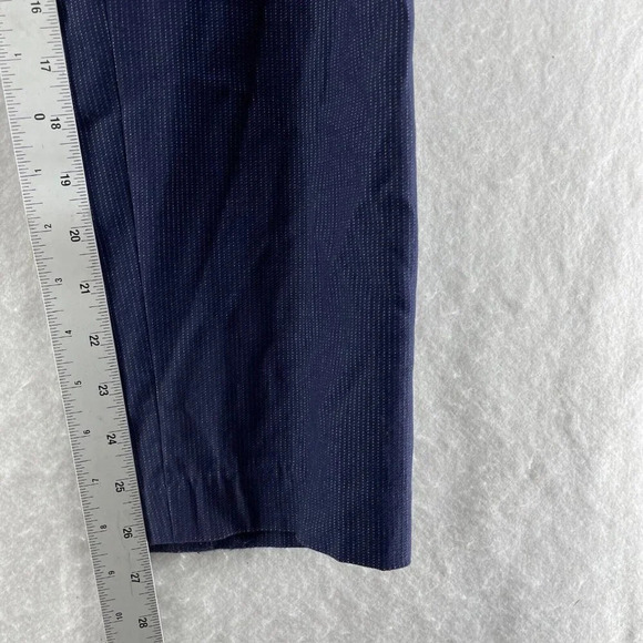 Lane Bryant Pants Womens Sz 18 Navy Blue Highrise Pinstripe Straight Ankle Pants - Picture 5 of 9